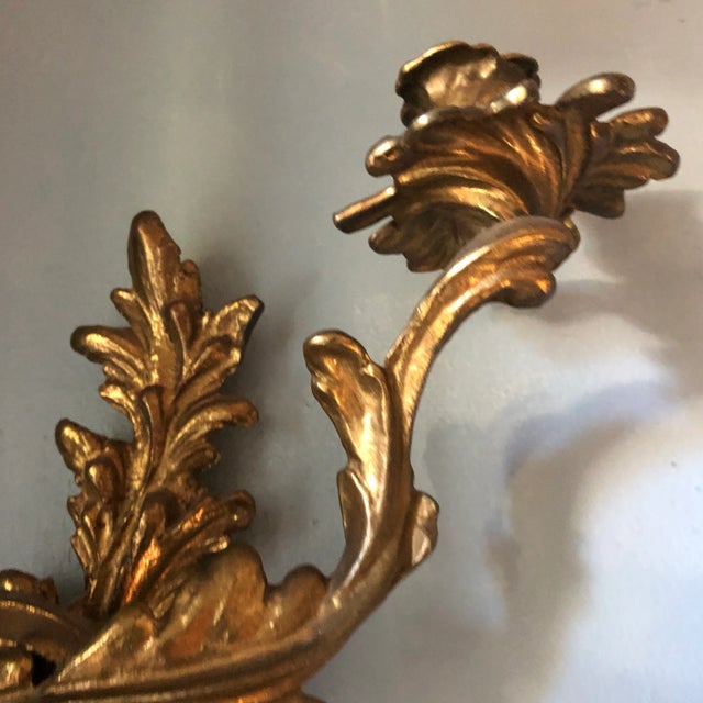 Art Nouveau Pair of French Scrolling Art Nouveau Sconces For Sale - Image 3 of 12