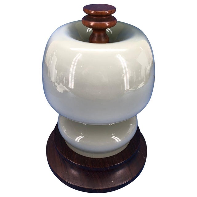 Mid-Century Modern Italian Mid-Century Modern Opaline Shade Night Table Lamp, Mid 20th Century For Sale - Image 3 of 12