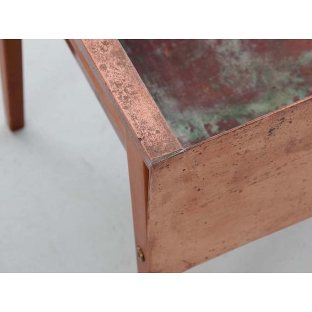 Copper Mid-Century Scandinavian Modern Planter in Copper, 1960s For Sale - Image 8 of 10