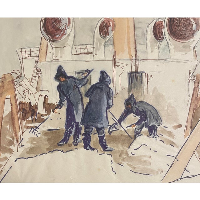 Painting by English artist Ivy Attwell (1895-1985). Attwell traveled extensively all over the world and recorded her...