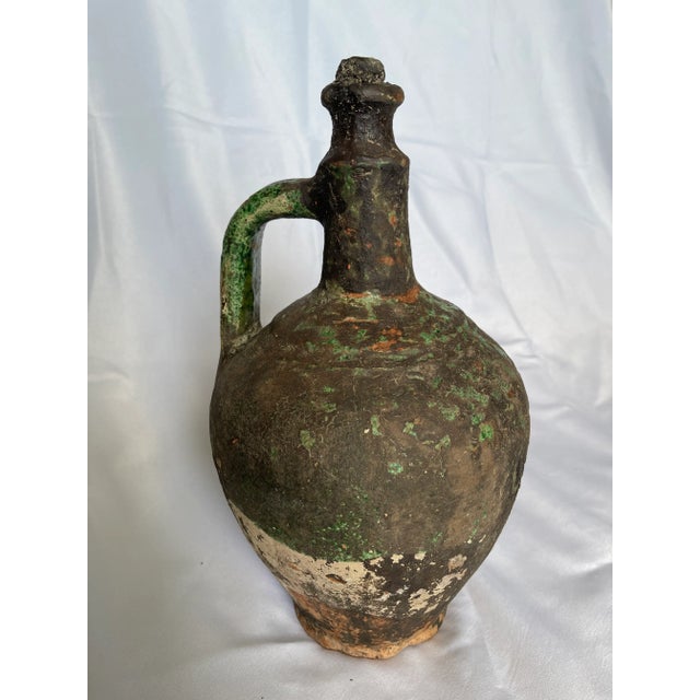 Mediterranean Mid-Early 20th Century Mediterranean Olive Oil Jug For Sale - Image 3 of 10