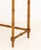 Modern Faux Bamboo Oak Side Table For Sale - Image 4 of 7