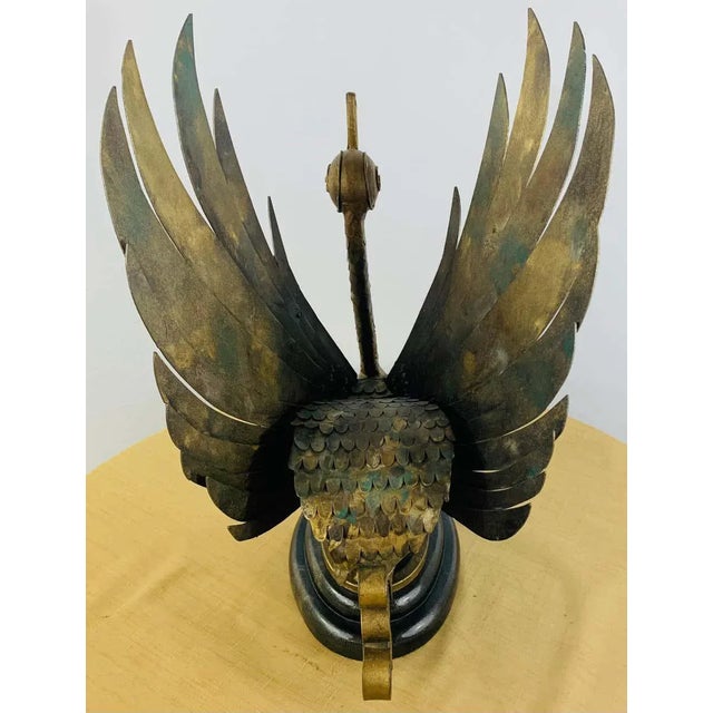 Brutalist Swan Bronze Brutalist Statue, a Pair For Sale - Image 3 of 13