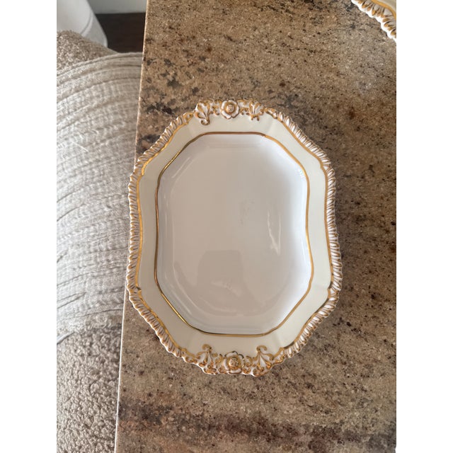 Mid 19th Century Davis Collamore Porcelain and Gold Dish Set - 14 pcs For Sale - Image 4 of 7