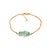 Turquoise Turquoise Enamel Floral Hamsa Hand Gold Vermeil Chain Bracelet For Sale - Image 8 of 8