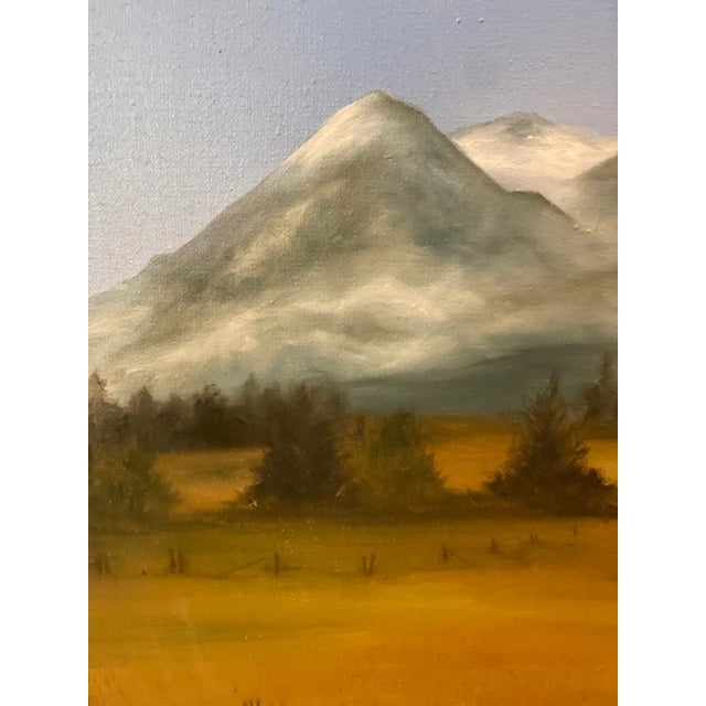 Mid 20th Century Original Signed Painting of a Mountain Range and Field For Sale In Nashville - Image 6 of 13