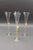 Union Street Glass Signed Y2K Gold Mist Twisted Champagne Flutes Set Of 4. Measures approximately 2 3/4" diameter, 11" high.