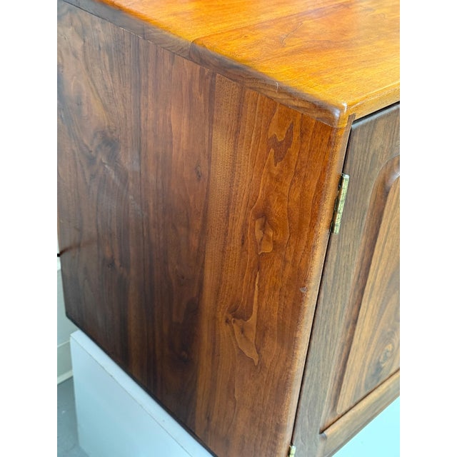 Stunning 1970’s Craft Made Studio Walnut Floating Stereo Cabinet For Sale - Image 10 of 18