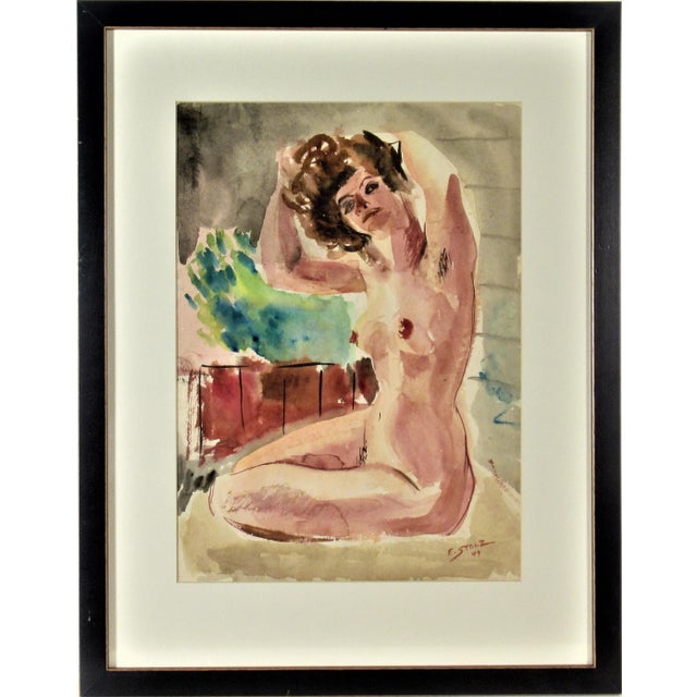 Hernst Stolz, Sitting Nude, 1949 For Sale In San Francisco - Image 6 of 6