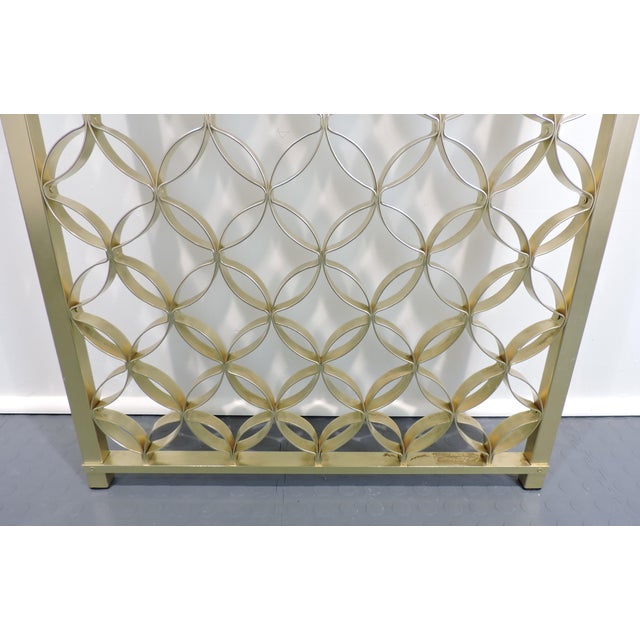Metal Mid Century Modern Geometric Metal Single Panel Screen or Room Divider For Sale - Image 7 of 11
