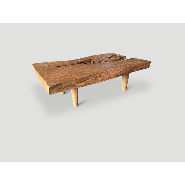 Andrianna Shamaris Organic Single Slab Suar Wood Coffee Table For Sale - Image 4 of 6