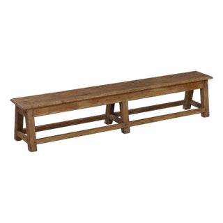 Vintage Indian Teakwood Bench For Sale
