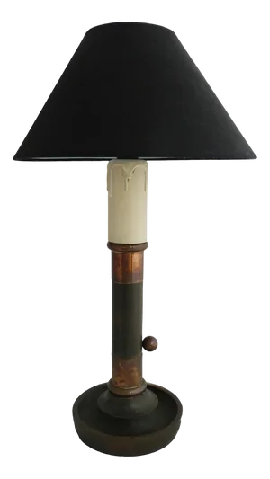 Arts and Crafts Table Lamp in Copper & Wood, 1920s