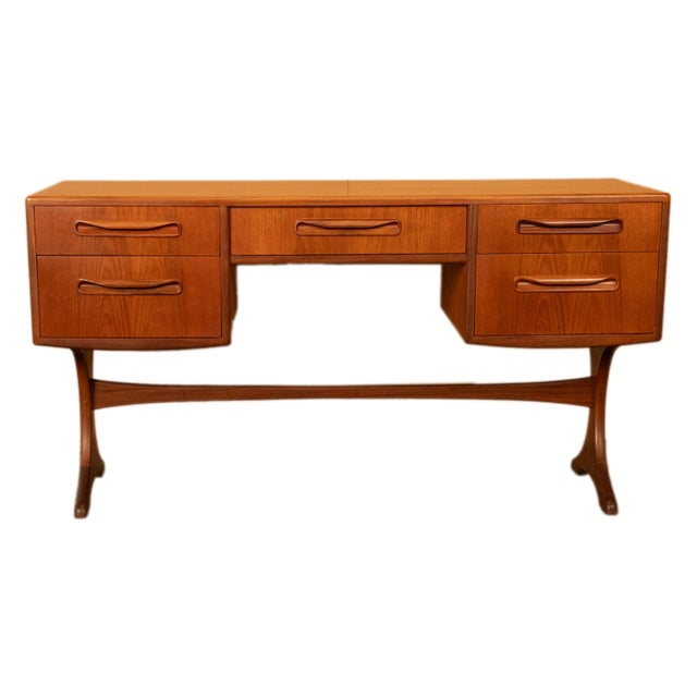 Original Mid Century Modern Danish Style Teak G Plan Furniture "Fresco" Desk Vanity by v. B. Wilkins, 1966 For Sale - Image 13 of 16