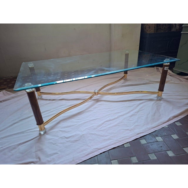 Vintage Glass Coffee Table, 1980s For Sale - Image 6 of 11
