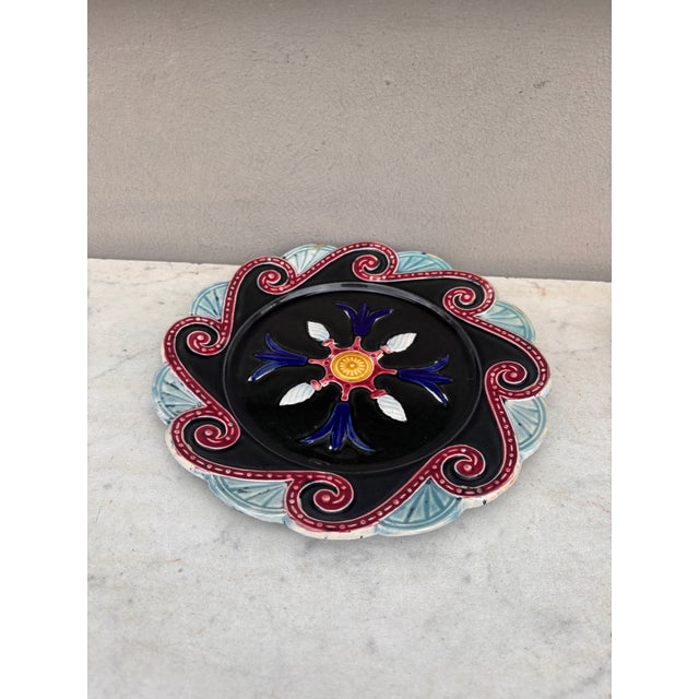 French Majolica Plate Circa 1890.