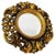 Vintage mid-century Baroque wall mirror/butler mirror with a fisheye mirror plate from the 1950s/60s. This compact, round...