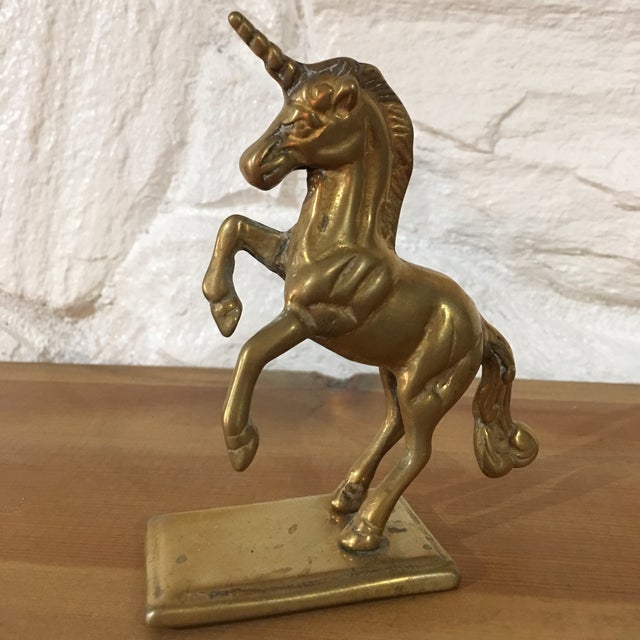 Vintage Brass Unicorn Figurine Chairish