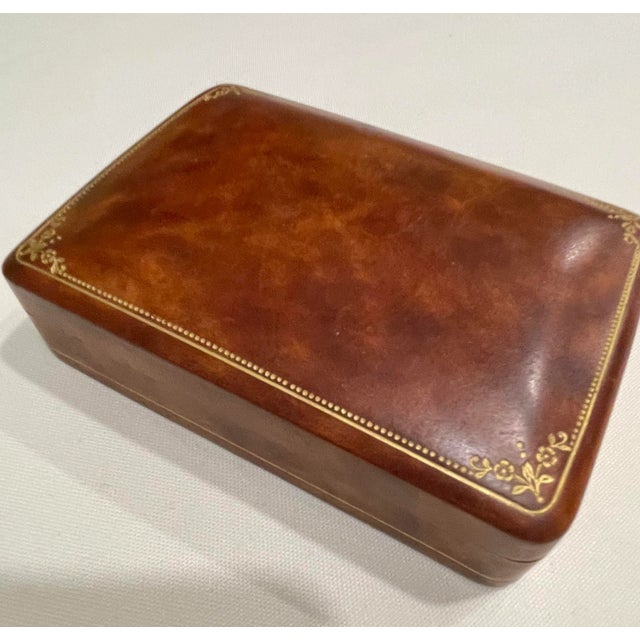 Italian 1959 Mid-Century Vintage Italian Leather Box For Sale - Image 3 of 6