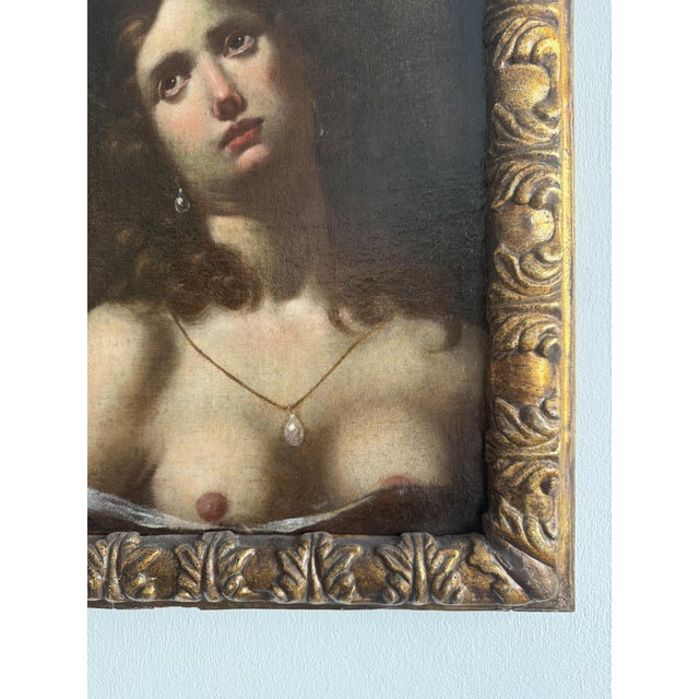 Tuscan School, Depicting Mary Magdalene, Nude, 1600, Oil on Canvas For Sale - Image 6 of 16