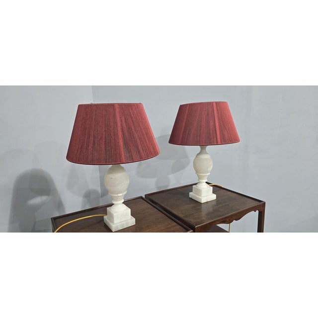 1920s Vintage Marble Table Lamps, 1920, Set of 2 For Sale - Image 5 of 8