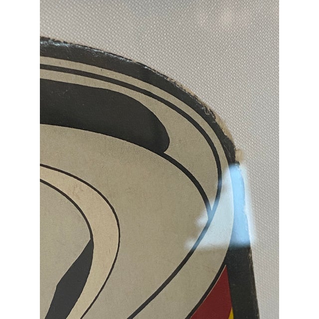 Red Re-Framed Andy Warhol Soup Can Lithograph on Linen in Round Oiled Wood Frame For Sale - Image 8 of 16