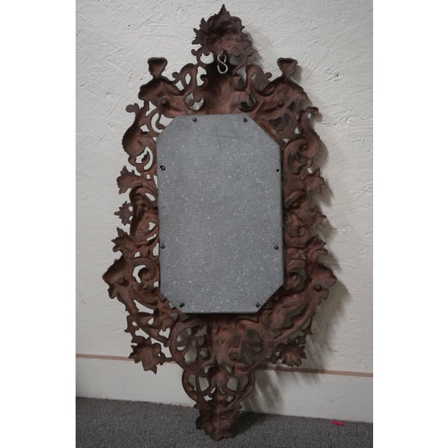 Vintage Bronze Victorian Wall Mirror For Sale - Image 10 of 10
