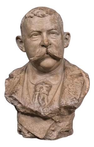 Naturalist Sculpture Bust, 1800s, Terracotta