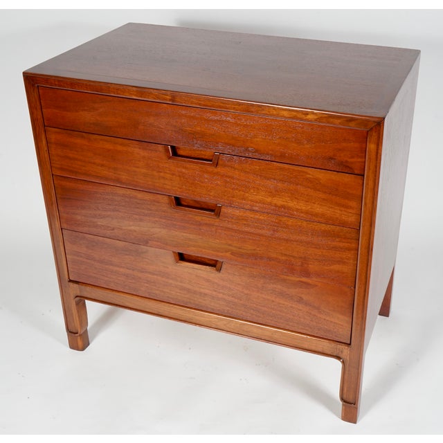 Mount Airy Janus Mid Century Walnut Lowboy Dresser For Sale - Image 9 of 10