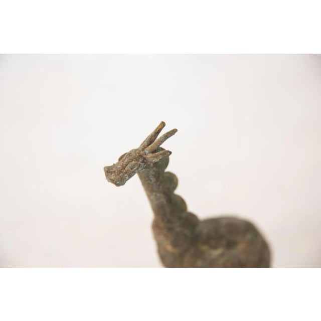 Mid 20th Century Vintage African Chubby Oxidized Copper Giraffe For Sale - Image 5 of 8