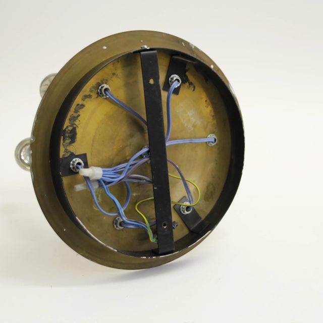 Mid-Century German Atomic Ceiling Lamp in Chrom & Brass from Cosack, 1970s For Sale - Image 9 of 10