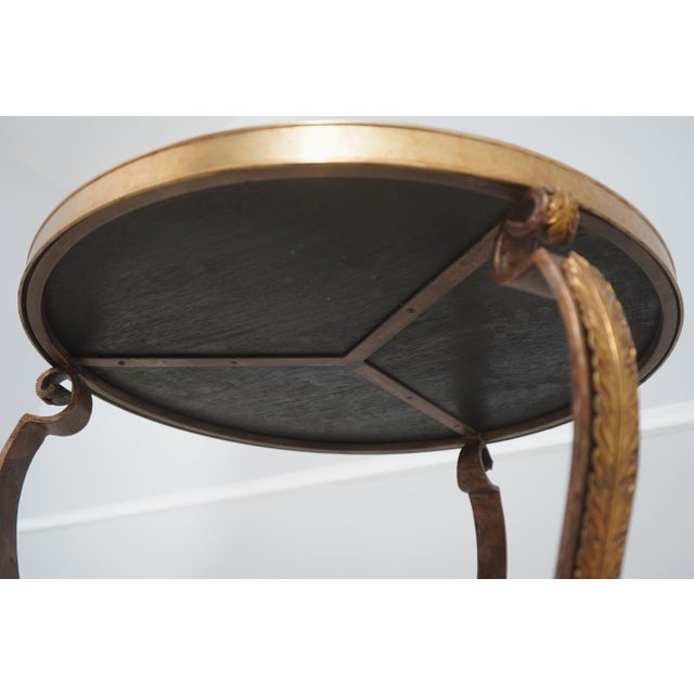 Round French Empire Etched Bronze Top Gueridon Lamp Table For Sale - Image 12 of 12