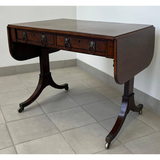 Antique Early 19th Century English Regency Sofa Table in the Egyptian Taste For Sale - Image 13 of 13