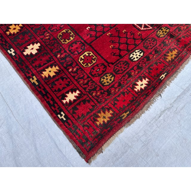 Textile Antique Ersari Turkmen Hand-Knotted Wool Rug - 7'9" X 4'6" For Sale - Image 7 of 12