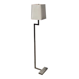 Contemporary Robert Abbey Doughnut Collection Chrome Floor Lamp For Sale
