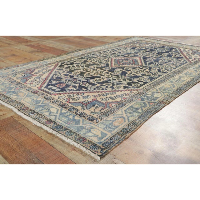 Textile Antique Persian Malayer Rug - 04'00 X 07'01 For Sale - Image 7 of 9