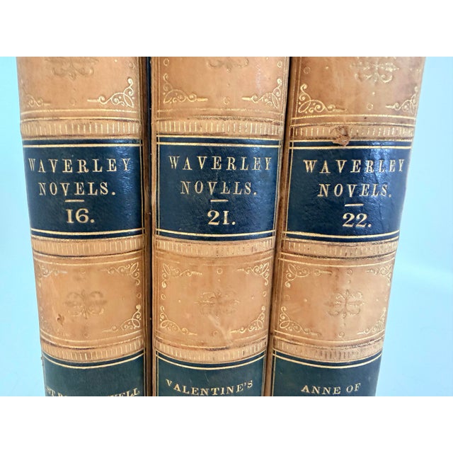 3 Decorative Leatherbound Books With Marbleized Cover Dated 1855 For Sale - Image 9 of 11