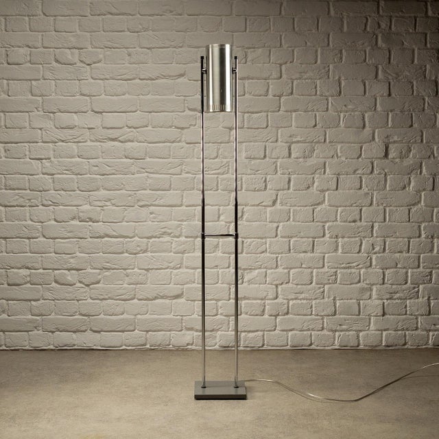 Trombone floor lamp by Jo Hammerborg, creative director of Fog & Mørup, Denmark. Designed in 1966. Good vintage condition...