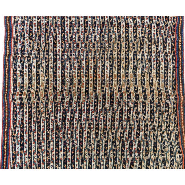 1930s Persian Feraghan Handmade Wool Runner in Beige, Black, Blue, Red For Sale - Image 4 of 7