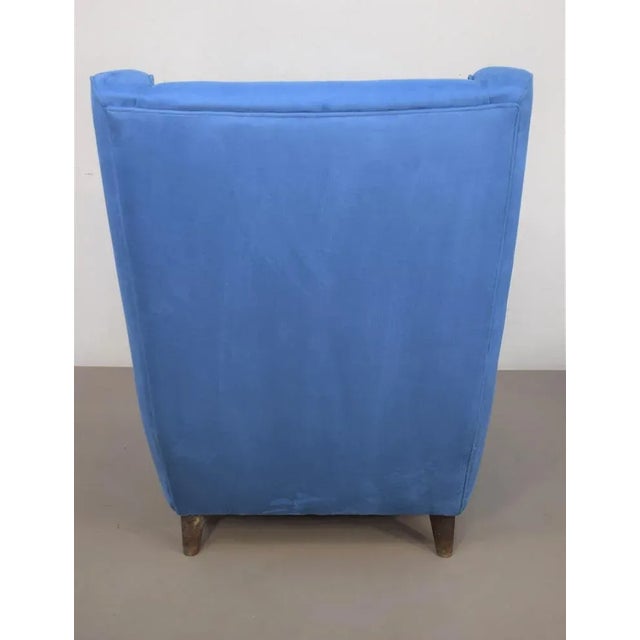 Blue Set of Armchairs in the Style of Melchiorre Bega, Italy, 1950s For Sale - Image 8 of 13