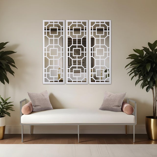 White Aldrich Mirror White For Sale - Image 8 of 10