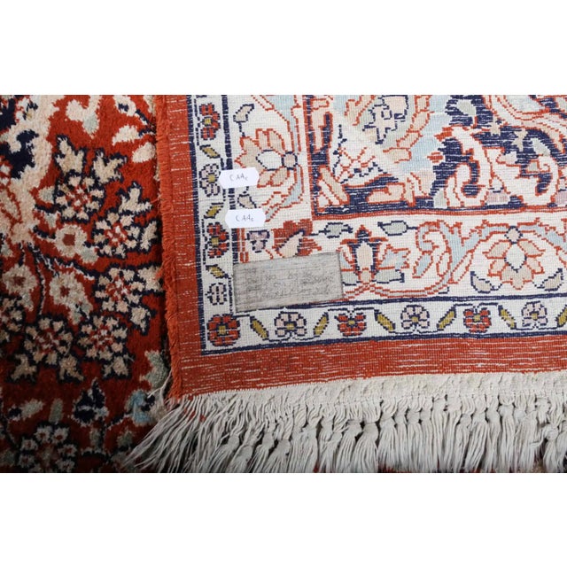 Textile Kashmir Silk Rug, India For Sale - Image 7 of 8
