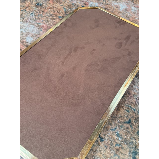 1970s 1970s Serving Tray in Brass and Black Glass, Italy For Sale - Image 5 of 6