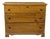 Antique American Country Farmhouse Maple and Pine Three Drawer Chest Dresser 42" For Sale
