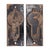 Antique Eastlake style recessed pocket door pulls made of copper finish cast iron. The original mounting screws are not...