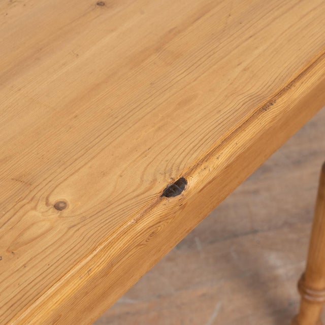 Late 19th Century 19th Century Danish Pine Side Table With Turned Legs For Sale - Image 5 of 11