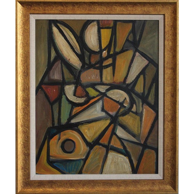 Postwar European Artist, The Vanguard Series Nr. XXII Abstract Composition, 1950s-1970s, Oil on Board, Framed For Sale - Image 13 of 13