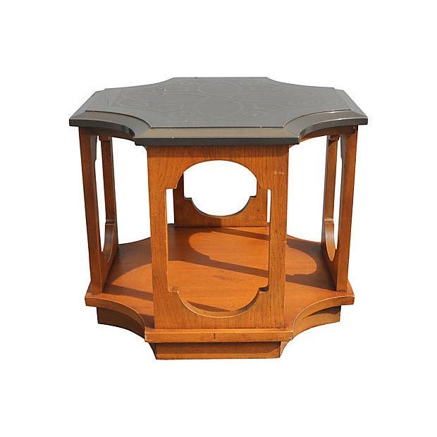 MidCentury Modern Stone Top Occasional Table Chairish