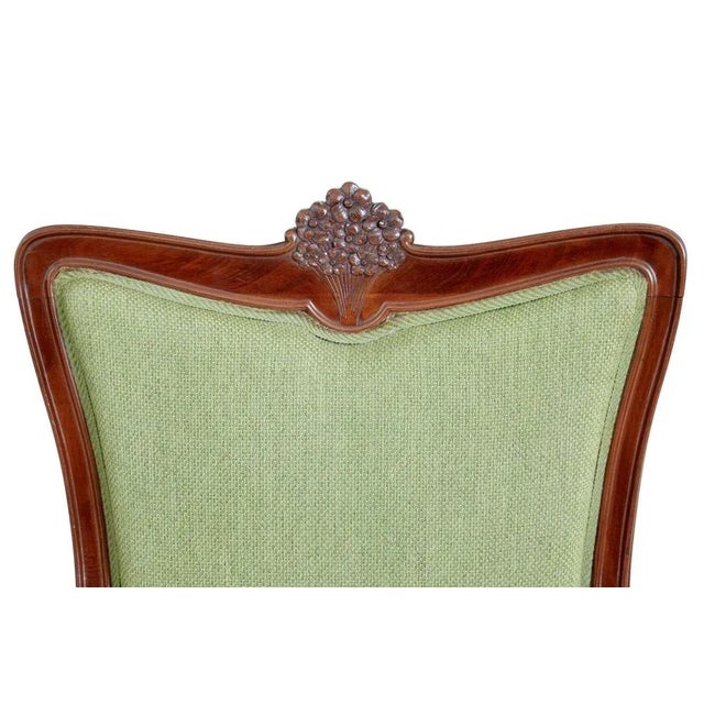 Set of 6 mid-century carved dining chairs from circa 1940. Good quality set of of swedish made dining chairs comprising of...