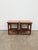 Pair of authentic vintage mid century modern teak and tile side tables / end tables / nightstands. This set is in...